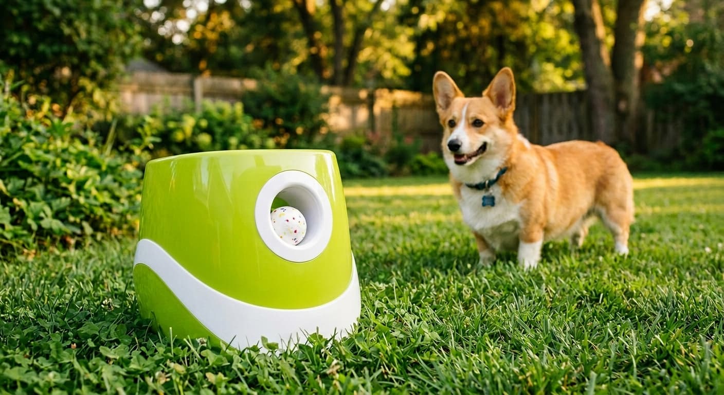 Automatic Dog Ball Launcher - Hands-Free Fetch Fun Indoors & Out