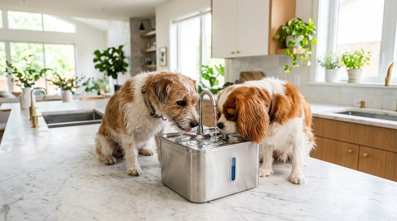 Stainless Steel Pet Water Fountain - Filtered & Ultra-Quiet - view 4
