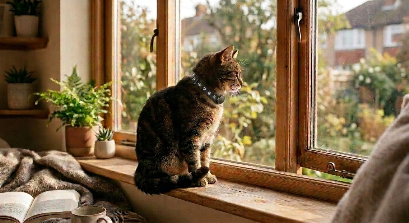 GPS Cat Collar Tracker - Real-Time Location via App